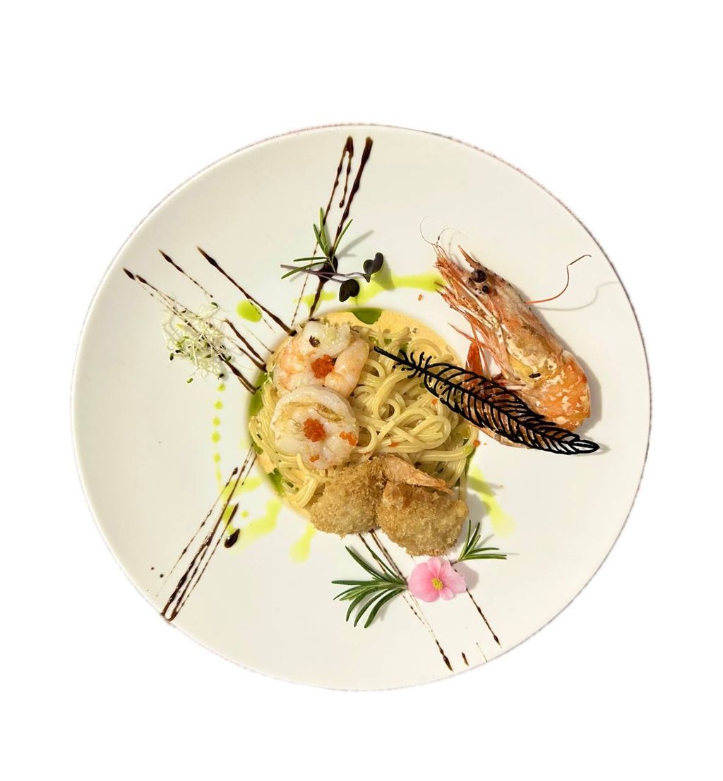 Паста з 3-ма видами креветок (Pasta with three types of shrimp)