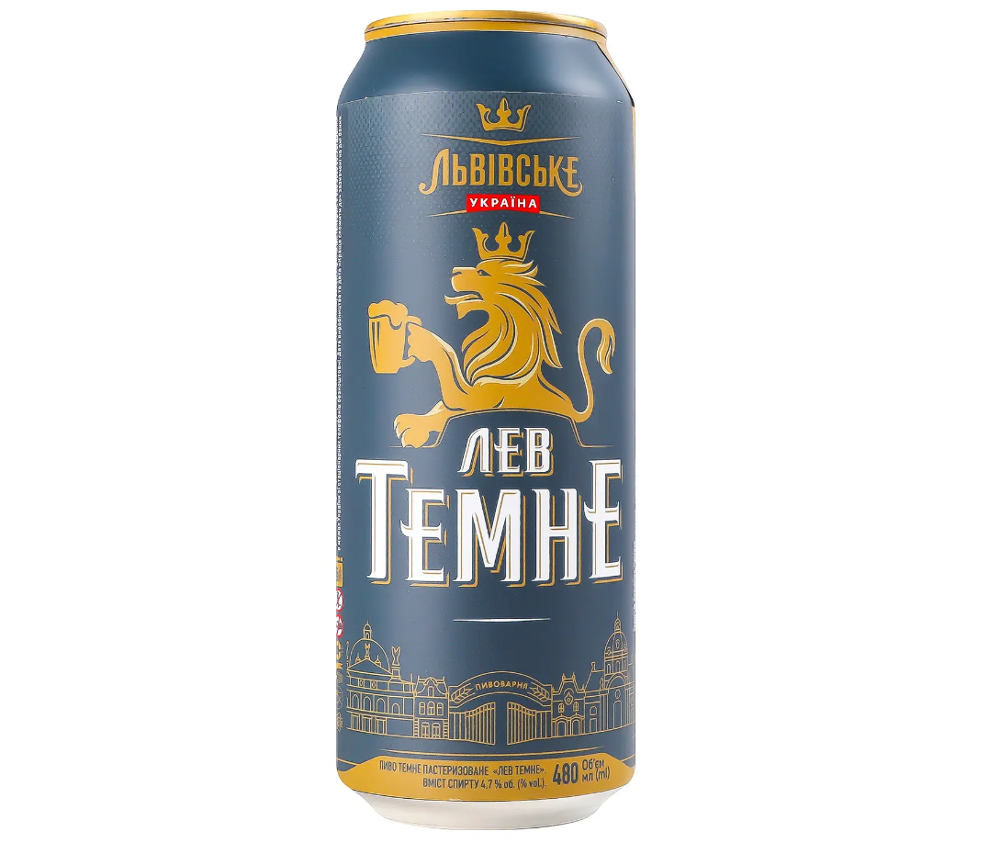 ПИВО ЛЕВ ТЕМНЕ, 0,5л, Ж/Б