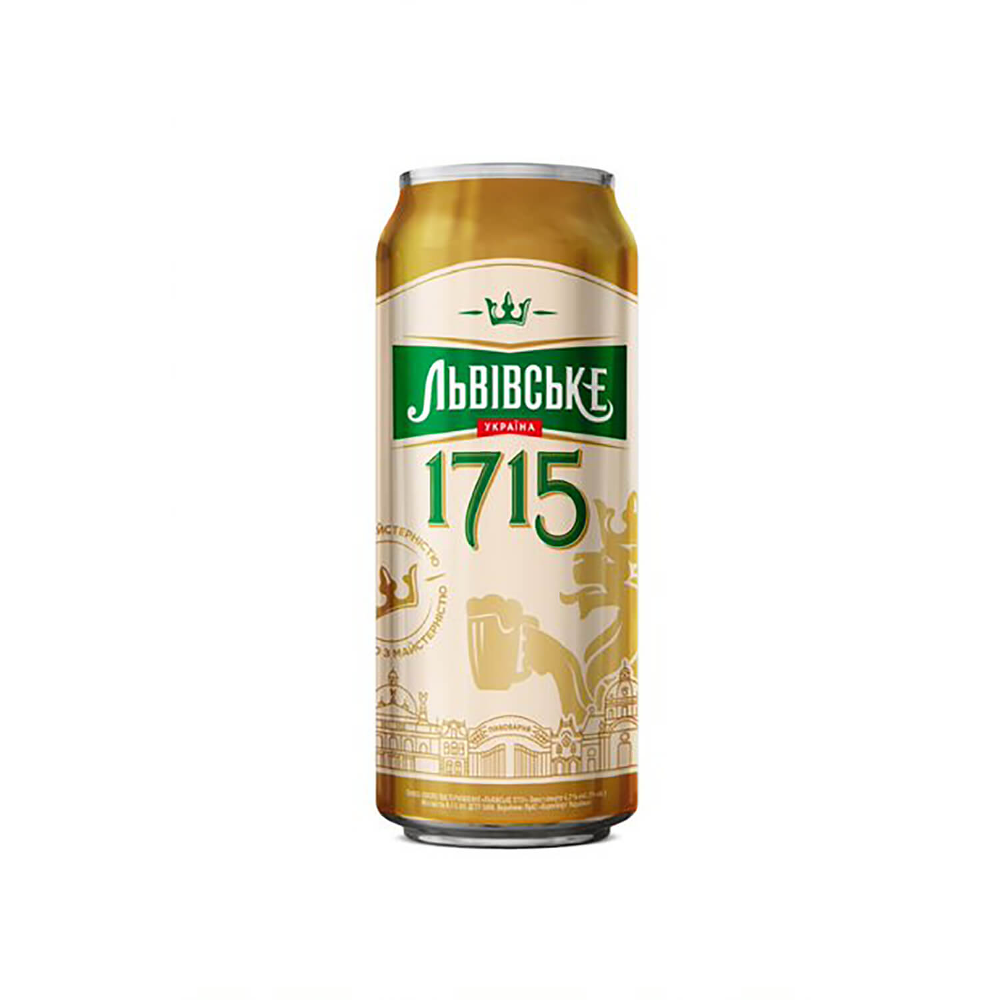 ПИВО ЛЬВІВСЬКЕ 1715, 0,48л, Ж/Б