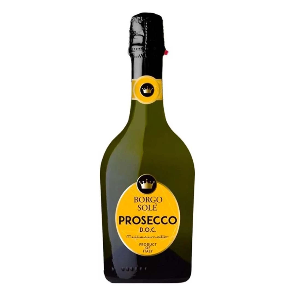 Вино ігристе Borgo Sole Prosecco DOC Brut біле сухе, пляшка 0,75 л