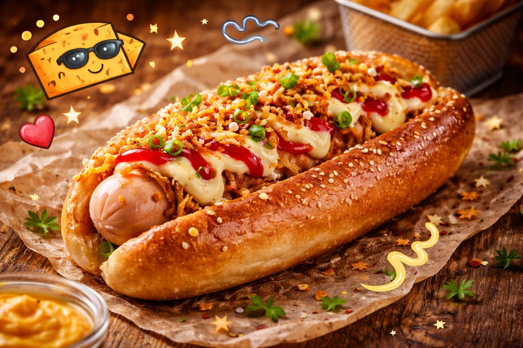 бріош з молочною сосискою