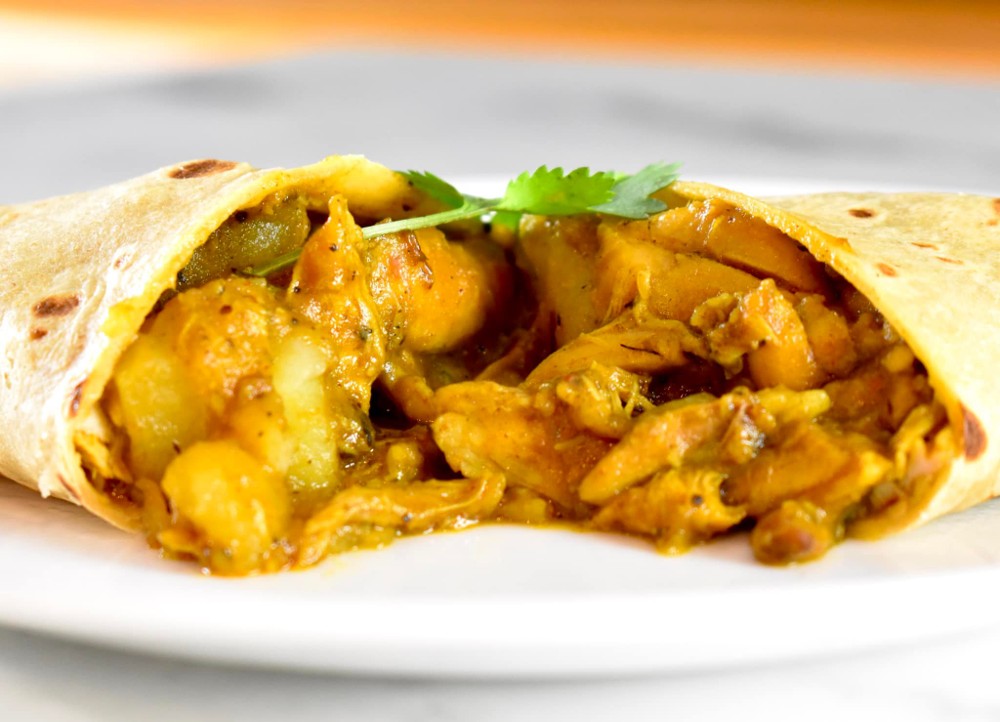 Curried Chicken Roti