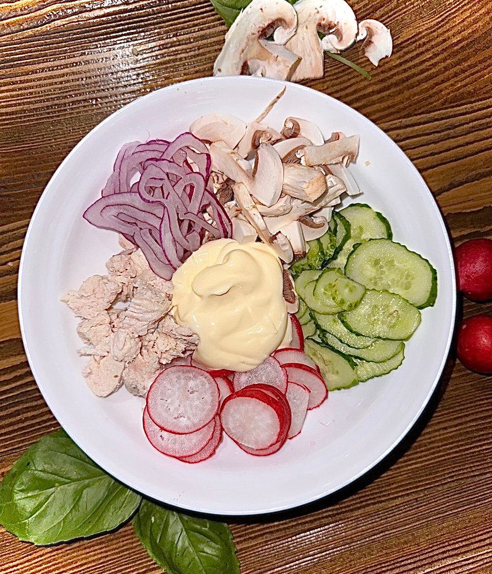 Мішанка з білою редькою