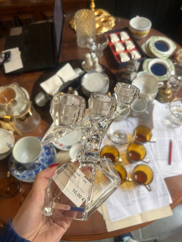 Підсвічник на три свічки кришталь