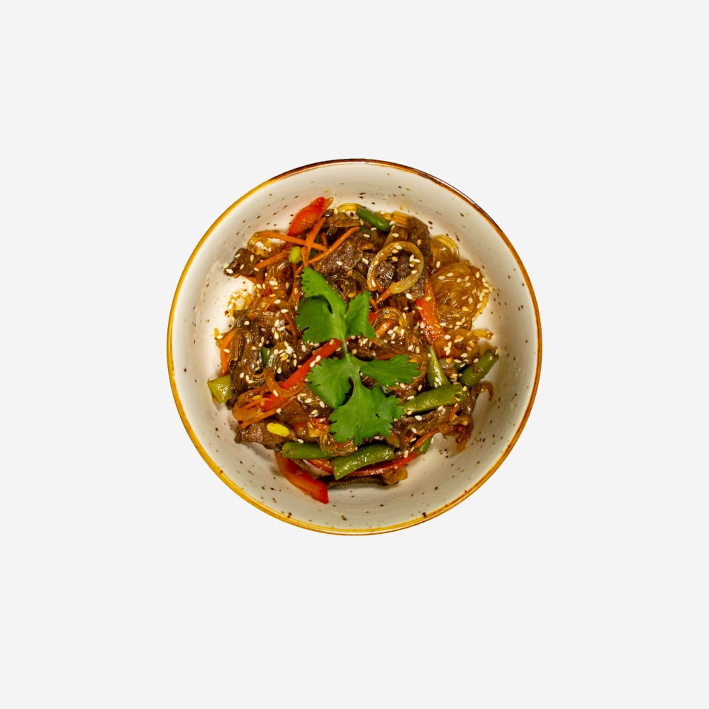 Тауық еті қосылған Удон / Удон с курицей