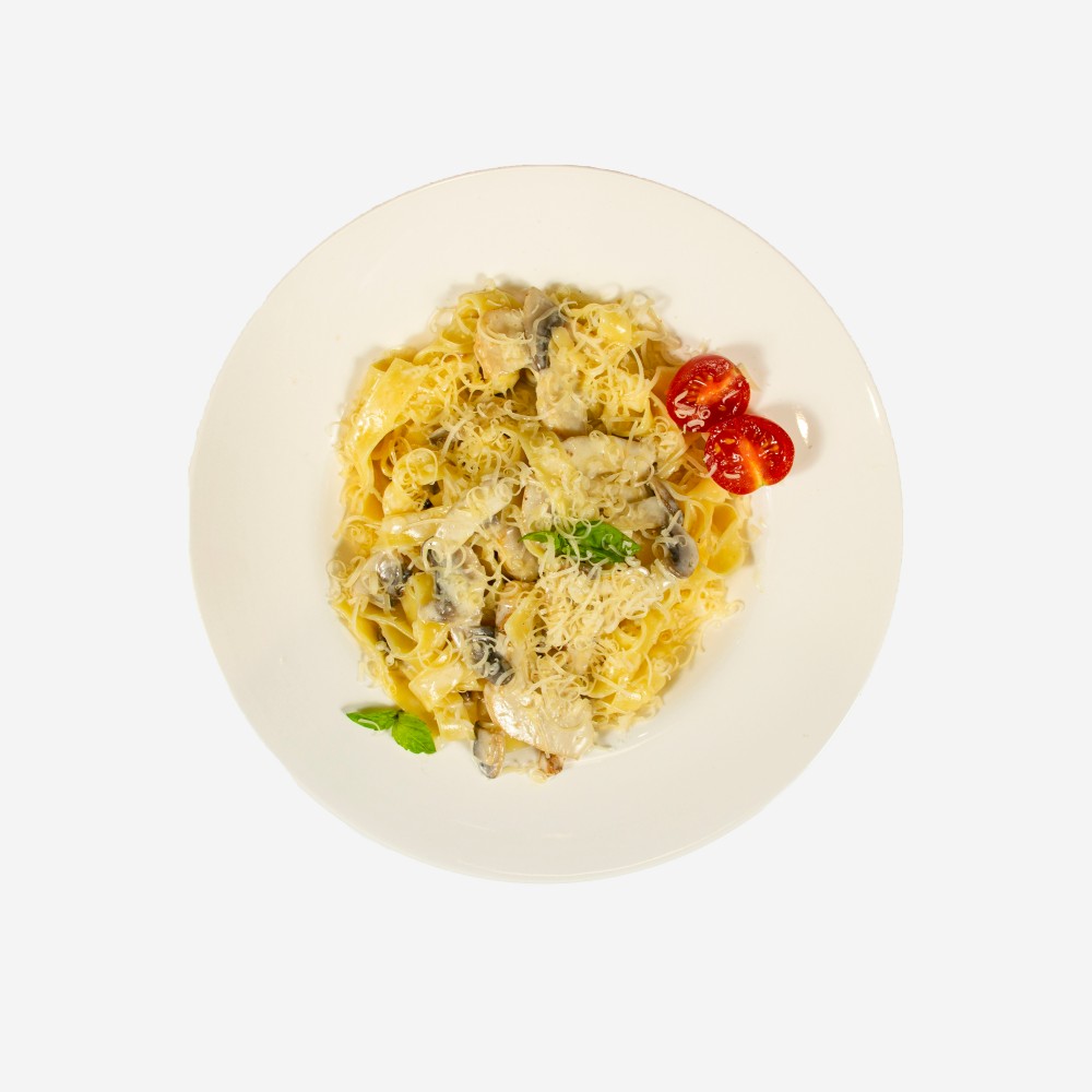 Тауық пастасы / Паста с курицей и грибами
