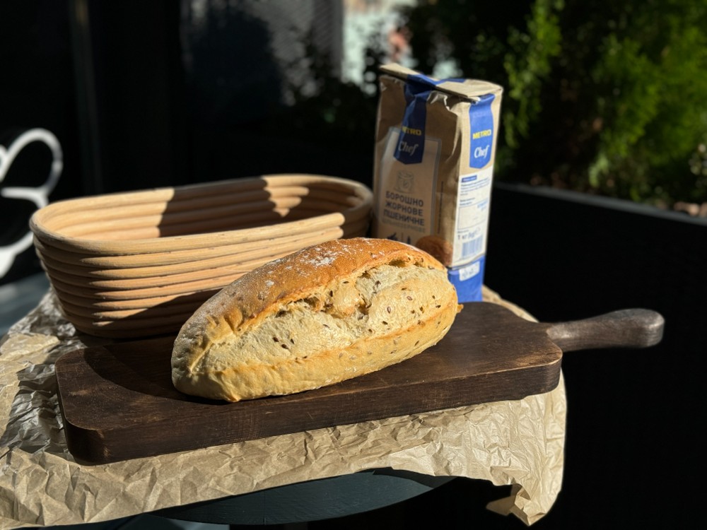 Хліб бездріжджовий з льоном 