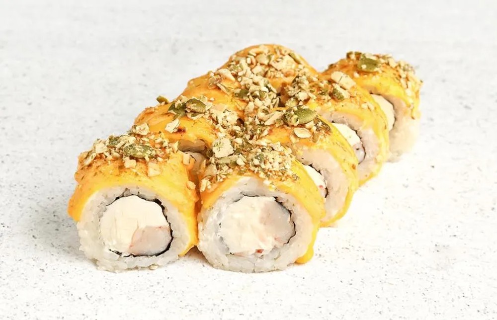 запеченный с креветкой