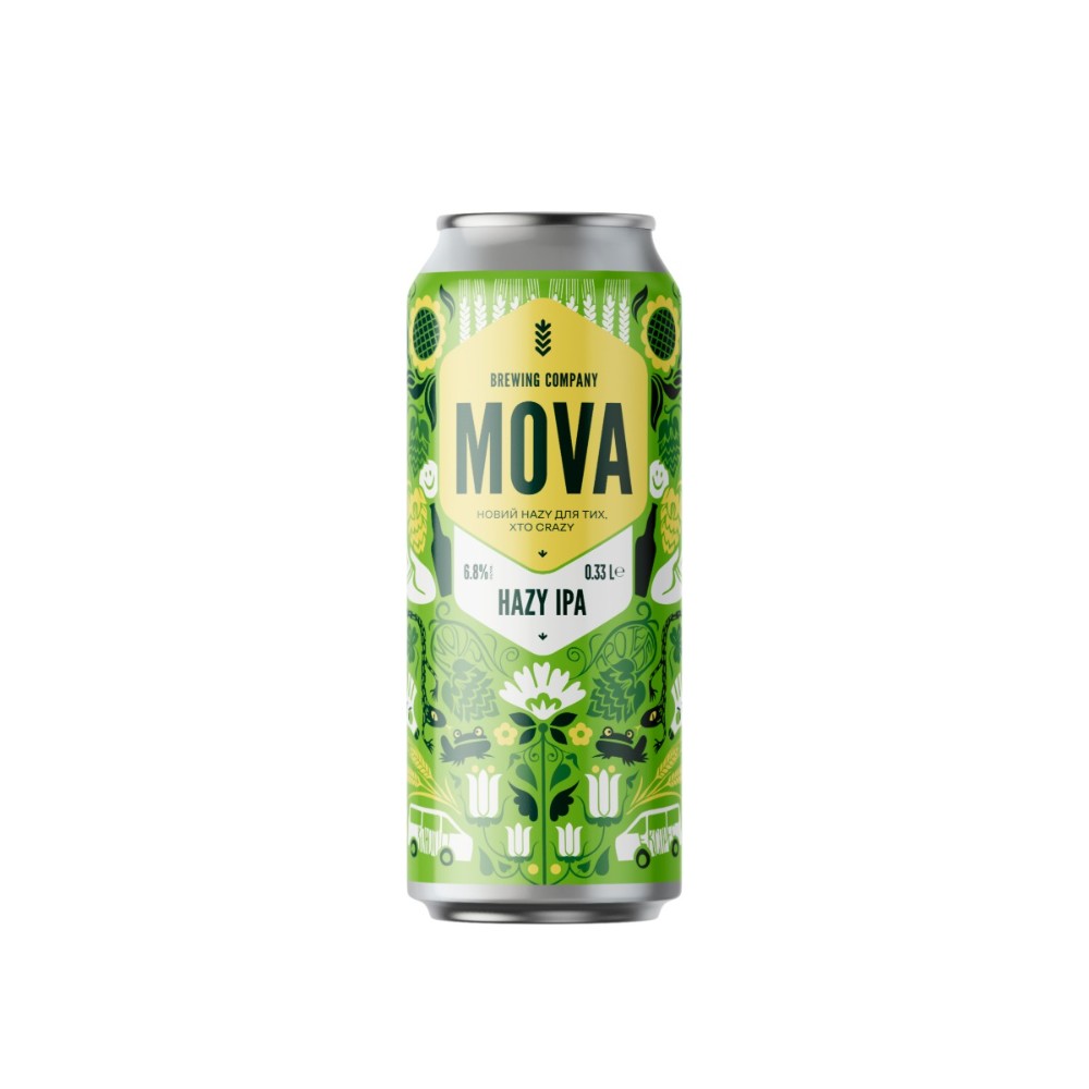 Пиво MOVA Hazy Ipa, 330мл (з/б)