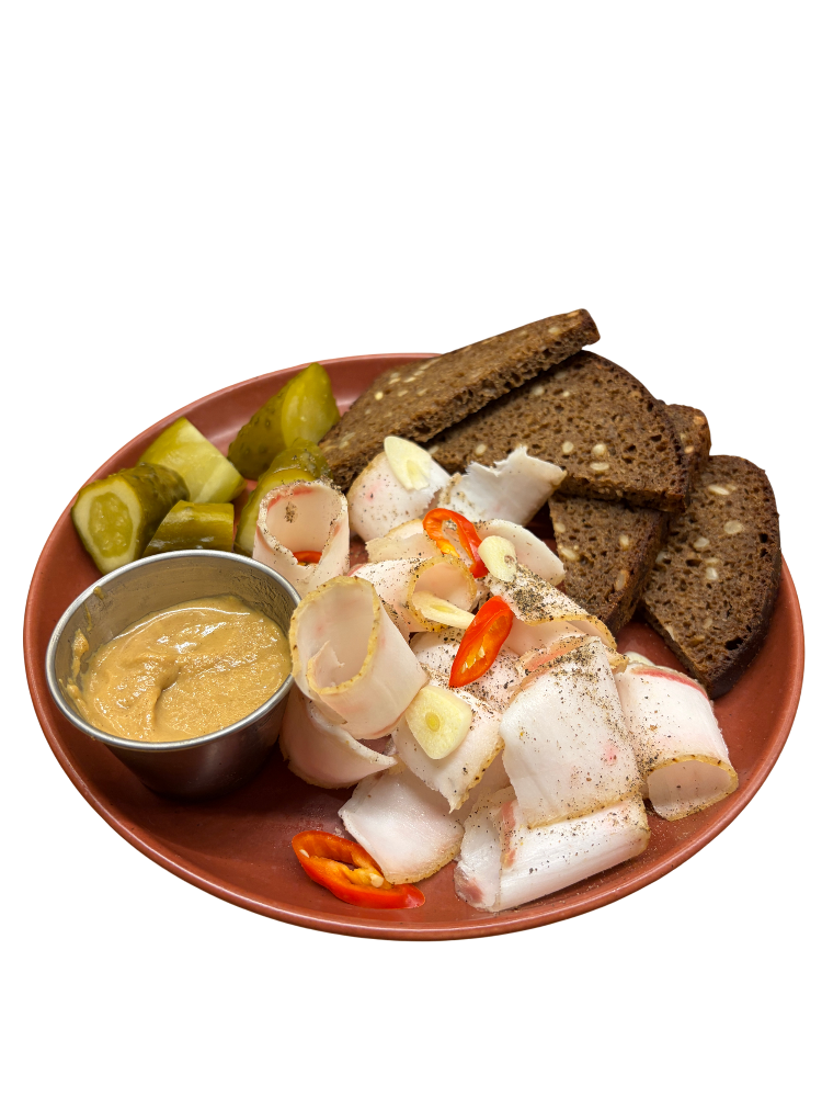 Сало з часником та гірчицею 150г