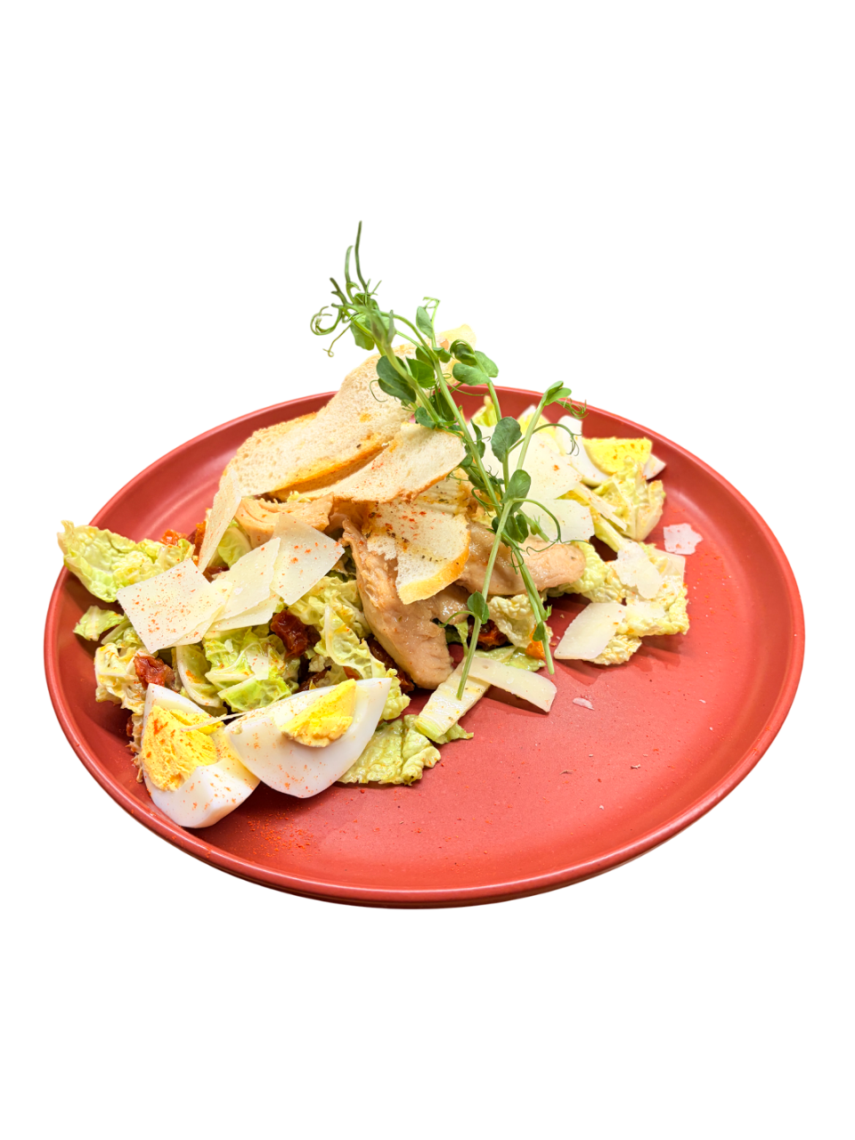 Салат Панцанела з куркою та в'яленими томатами чилі