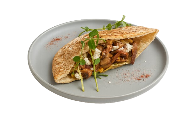 Хрумка піта з телятиною Sous vide та овочами