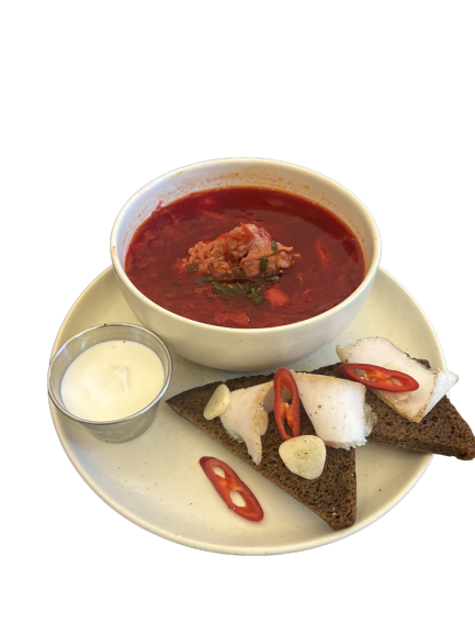 Український борщ на ребрах