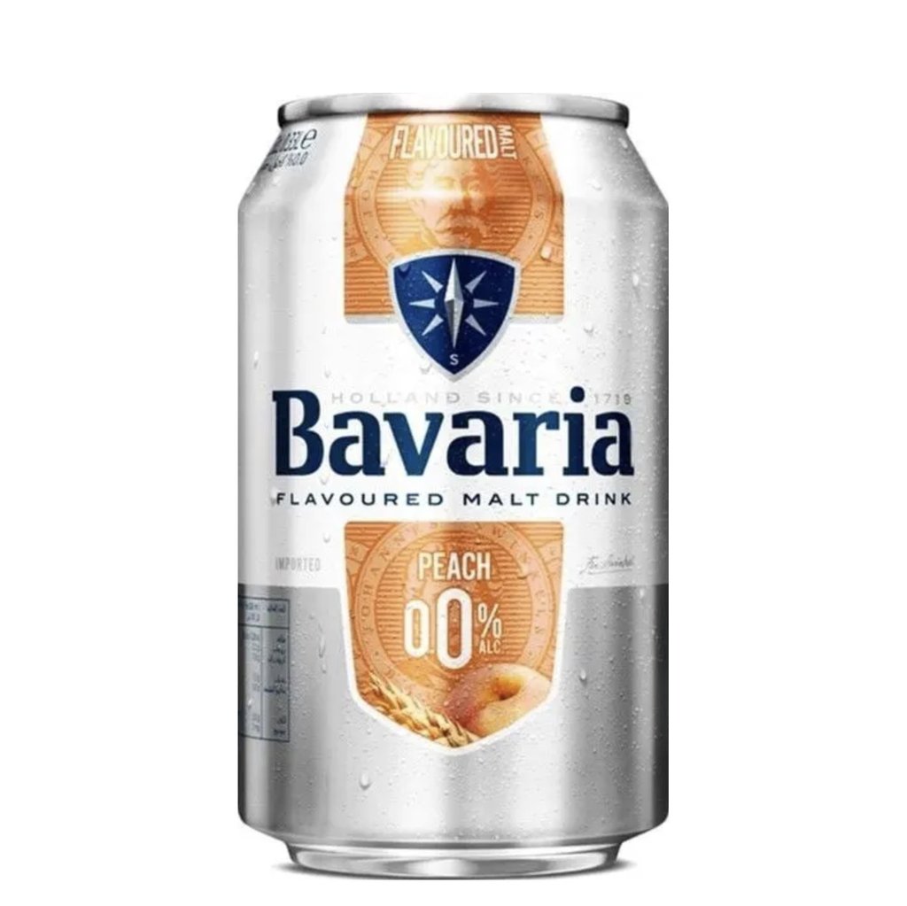 Пиво б/а Bavaria Peach, алюм, 0,33л
