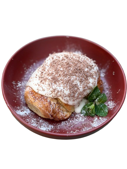 Домашній сінабон з вершковою крем-чіз глазур’ю