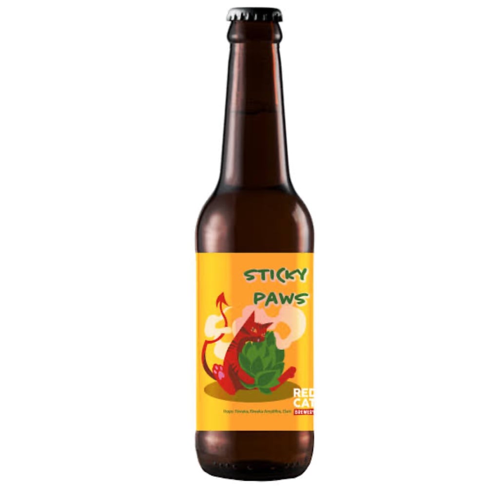 Пиво пляшка RED CAT STICKY PAWS NEIPA 0.33 л