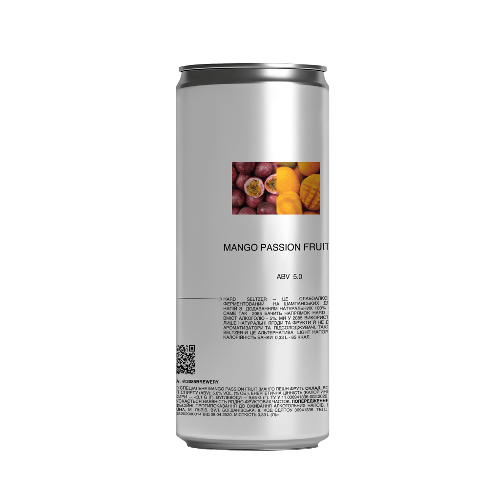 Пиво Банка 2085 HARD SELTZER MANGO PASSIIONFRUIT 0,33л