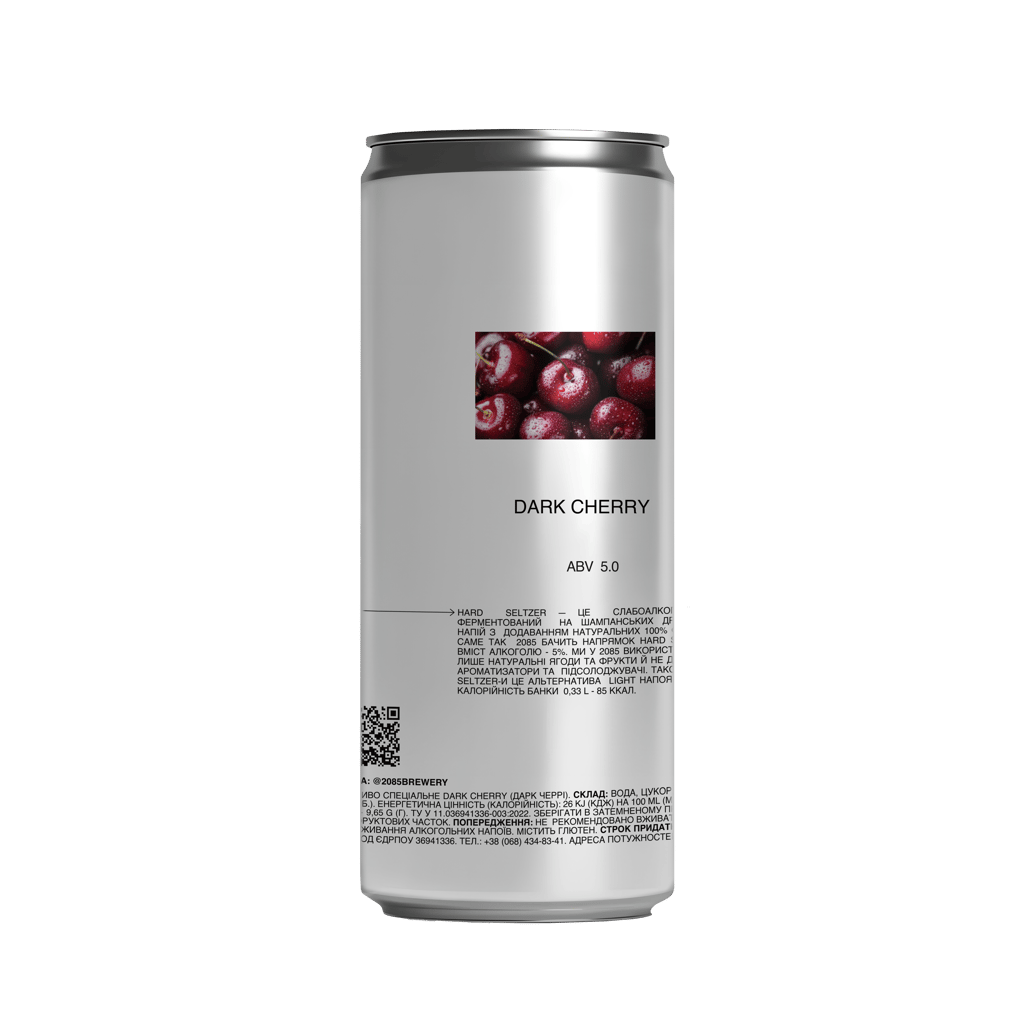 Пиво спеціальне 2085 HARD SELTZER DARK CHERRY 0,33 мл