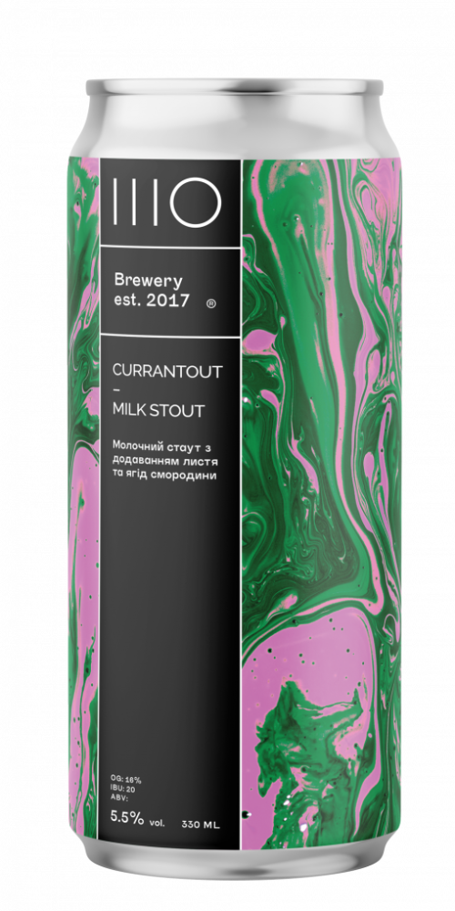 Пиво банка ШО MILK STOUT CURRANTOUT 0.33 л
