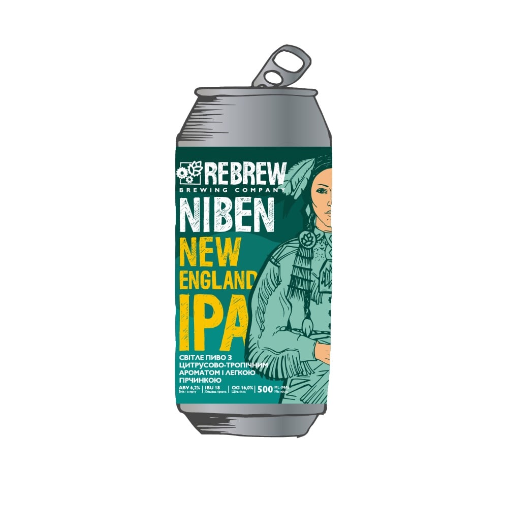 Пиво банка REBREW NIBEN NEIPA 0.5 л