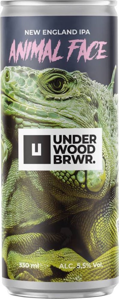 Пиво банка UNDERWOOD ANIMAL FACE NEIPA 0.33 л