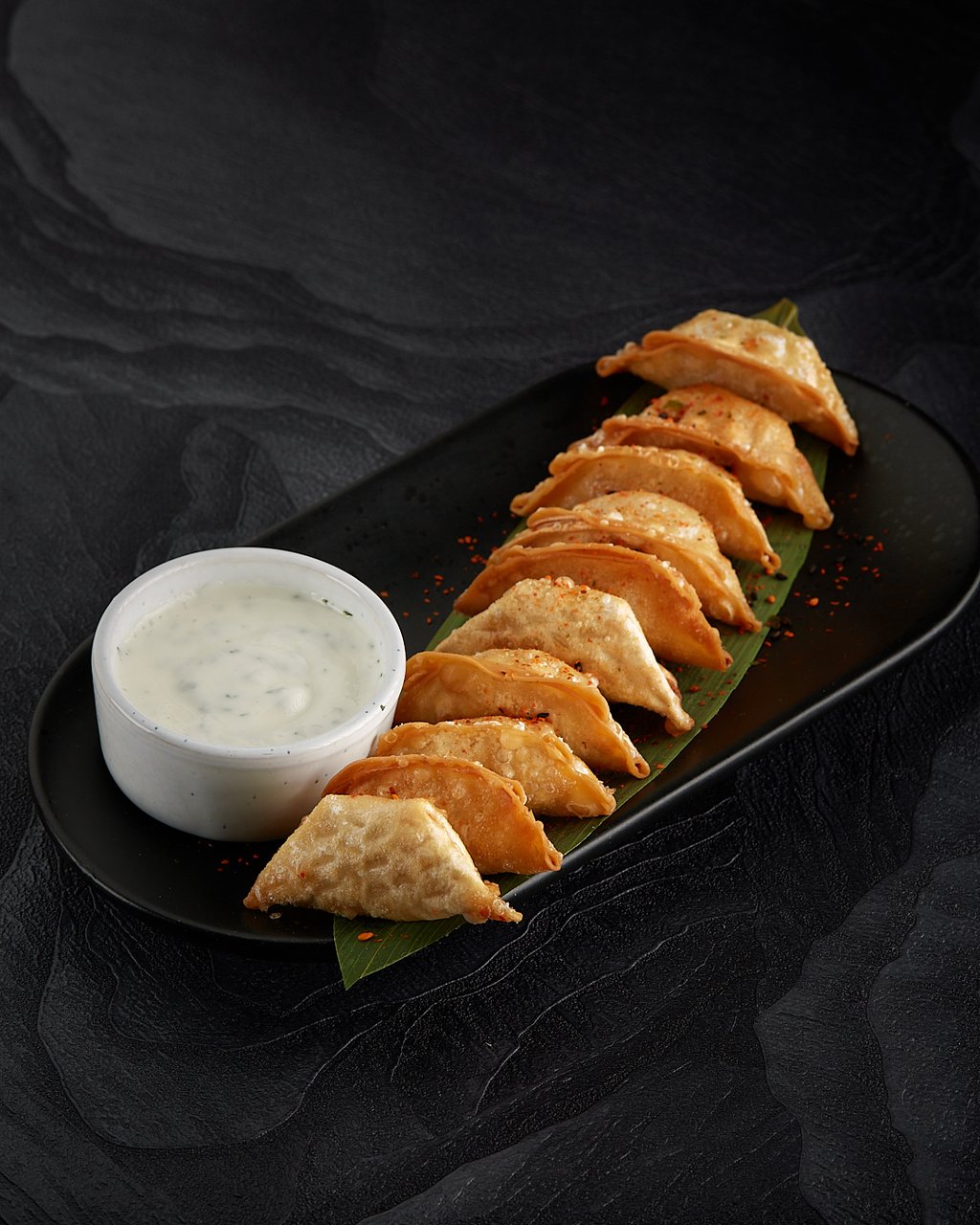 Смажена Гедза з яблуком та корицею