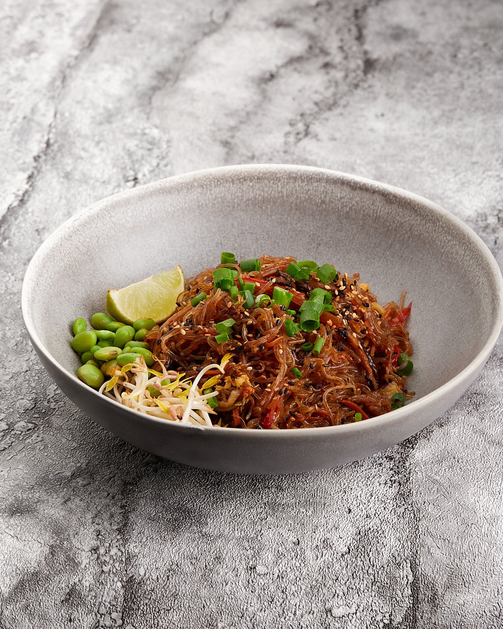 Фунчоза з грибами та овочами