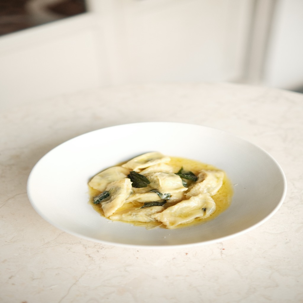 Spinach & Ricotta ravioli (butter and sage)