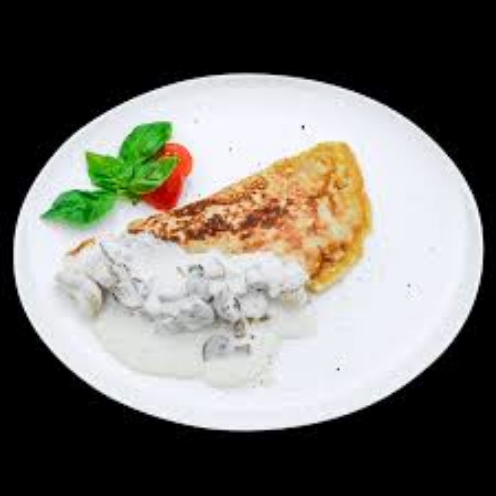 Пан дерун з грибами та сиром