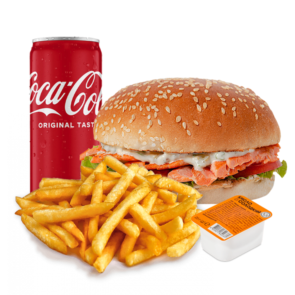 Бургер МЕНЮ з Лососем с/с