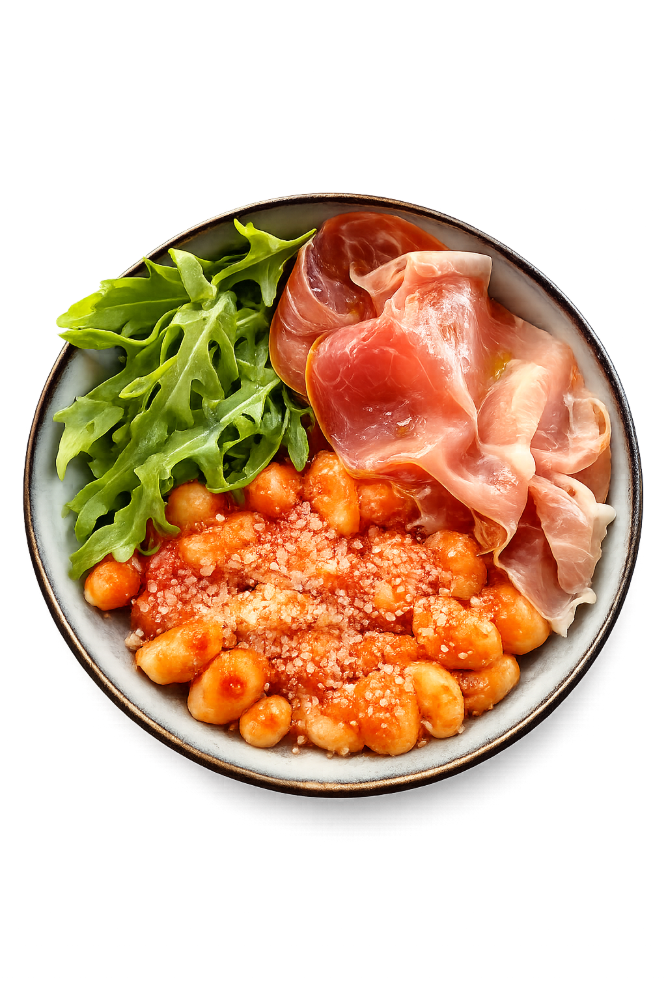Ньокі з прошуто / Gnocchi with prosciutto
