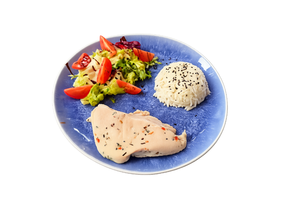 Су-від куряче філе з салатом та гарніром / Sous-vide chicken fillet