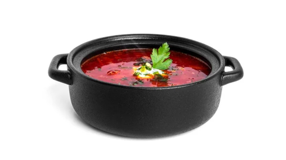 Борщ червоний веганський з часником та тостами / Borsch vegan