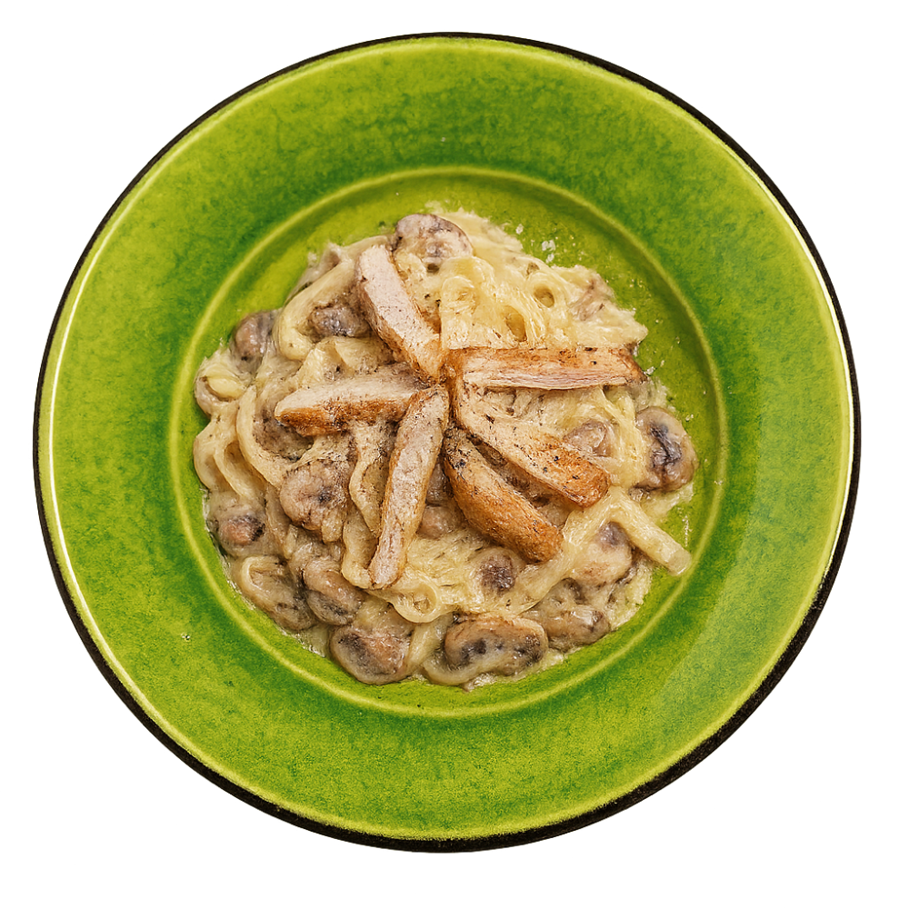 Тальятеле з куркою та грибами / Tagliatelle with mushroom and grilled chicken