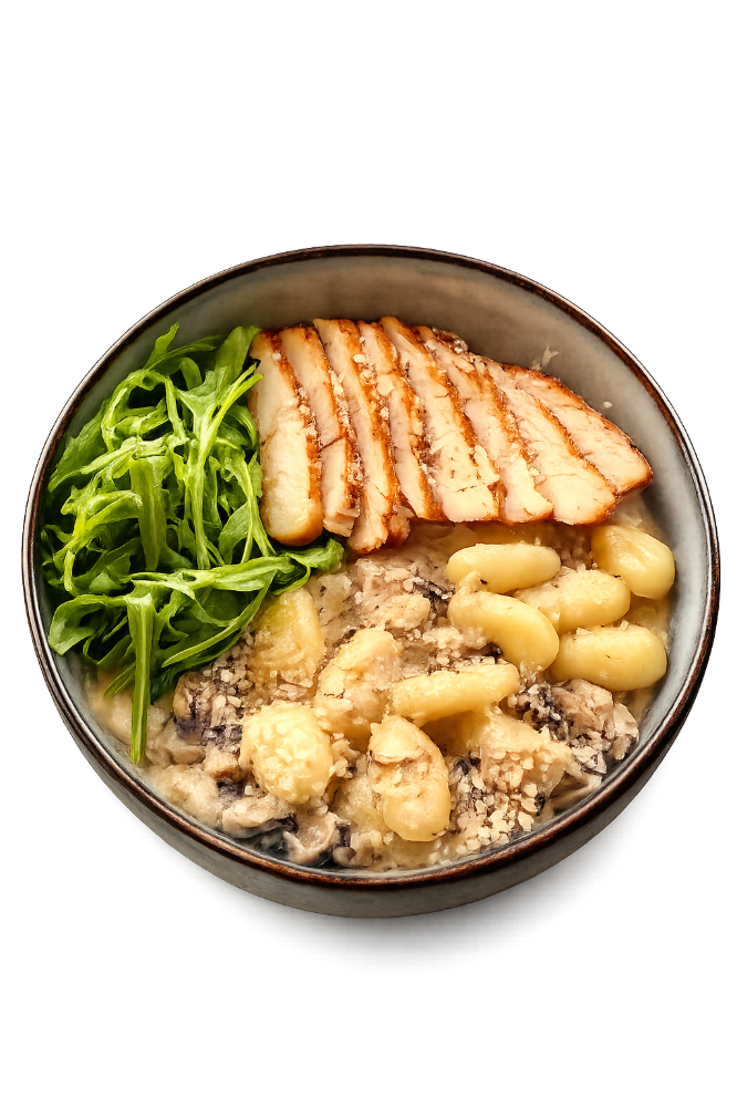 Ньокі з куркою та грибами / Gnocchi with chiken and mushrooms