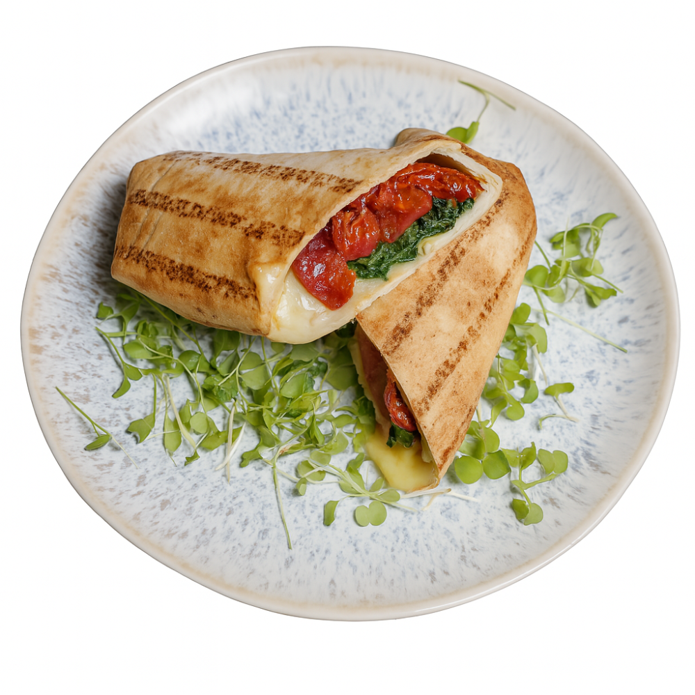 Тортилія з в'яленими томатами / Tortilla with mozzarella and dried tomato