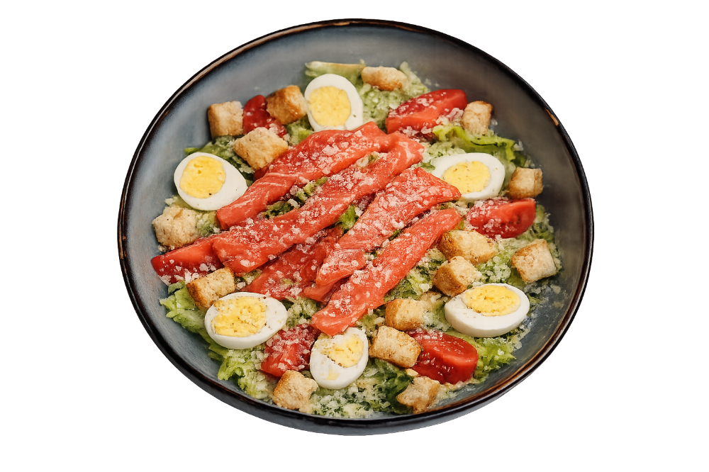 Салат цезар з лососем / Caesar with salmon