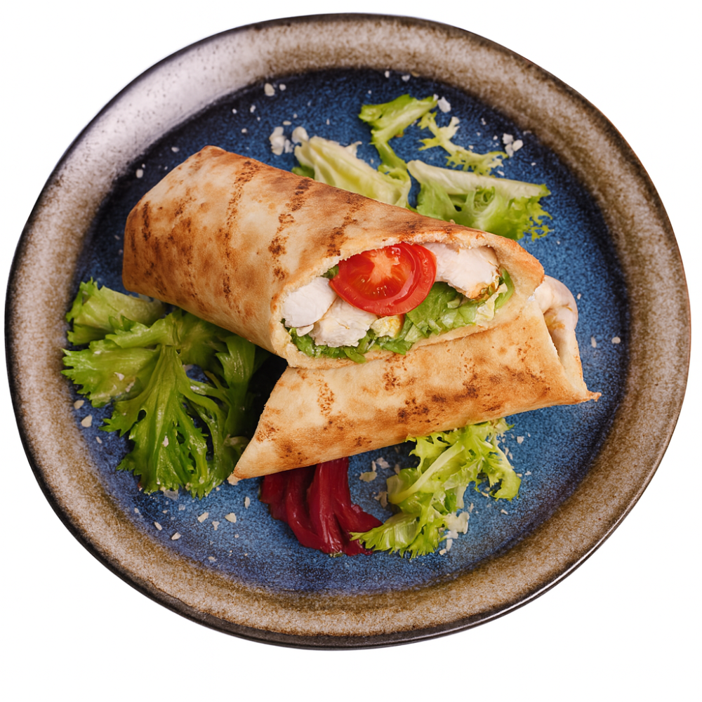 Тортилія цезар / Tortilla with sauce cesar and chicken grill