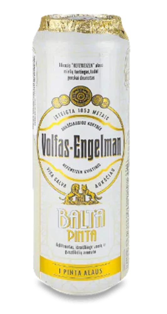 пиво Volfas  BALTA PINTA 0.568