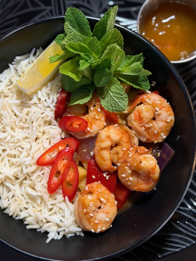 Рис з креветкою