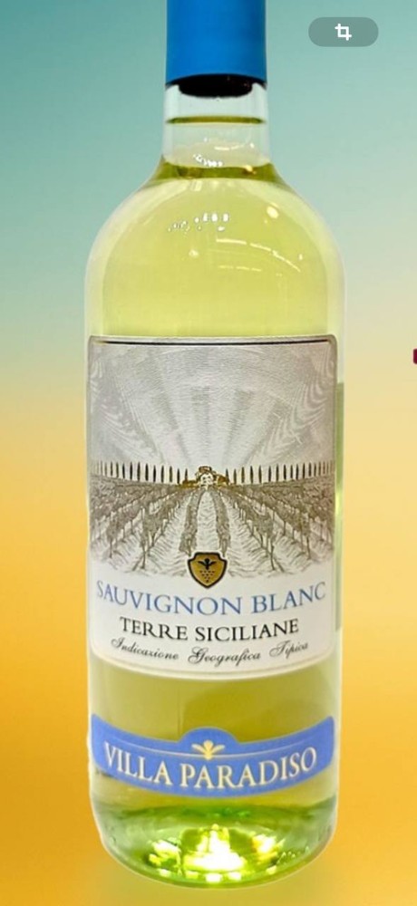 Вино біле сухе Villa Paradiso Sauvignon Blanc Terre Siciliane 12.5% IGP , Італія0.150