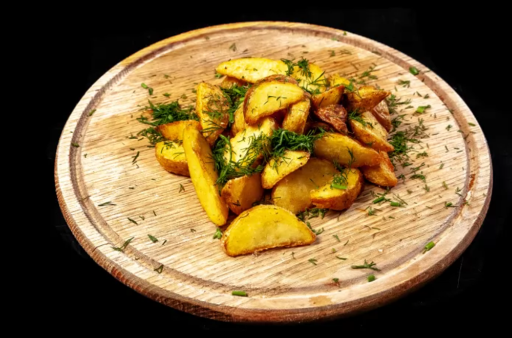 Картопля з часником та зеленю