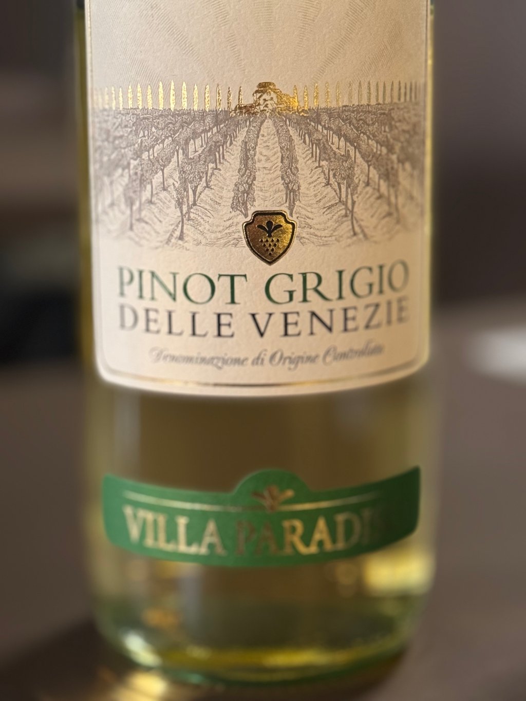Вино Pinot Grigio Delle Venezie Villa Paradiso 0,75л 12%nDOC бiле сухе