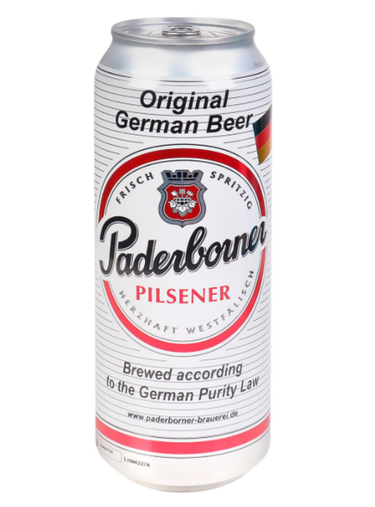 Пиво німецьке Paderborner Pilsener. світле лагер  4,8%., 0.5 л. з/б