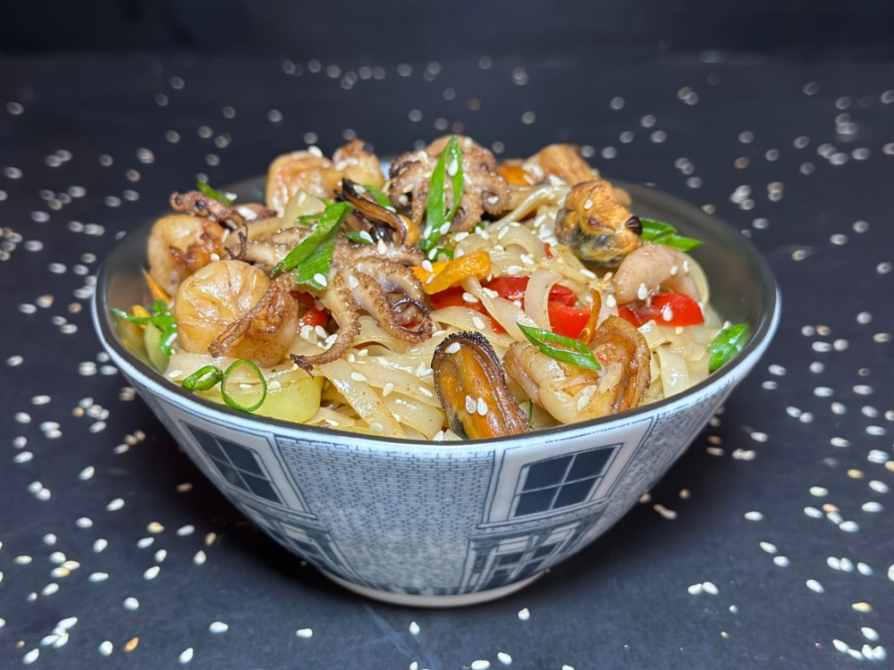 ბრინჯის ჩხირი ზღვის პროდუქტი / Rice Stick Noodles Sea food