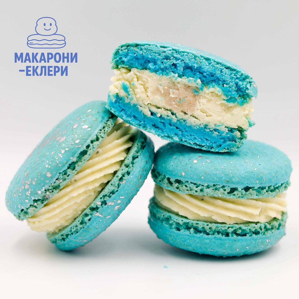 [КЛАСИЧНІ] МАКАРОН ДОР БЛЮ З ГРУШЕЮ (4 шт.) - від кондитерської "Макарони і Еклери"