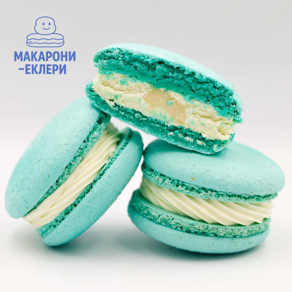 [КЛАСИЧНІ] МАКАРОН М'ЯТА ЛАЙМ (4 шт.) - від кондитерської "Макарони і Еклери"