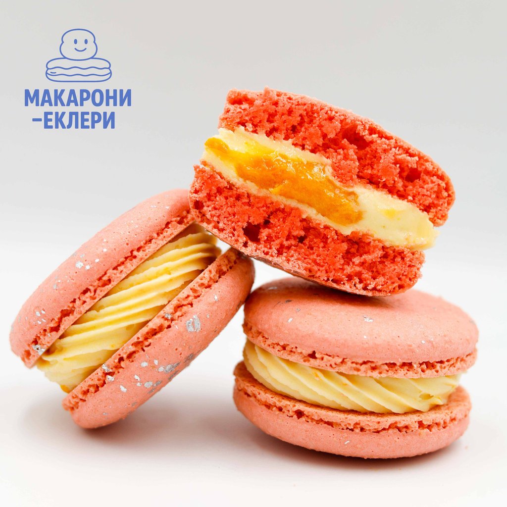 [КЛАСИЧНІ] АБРИКОСОВИЙ ЙОГУРТ (4 шт.) - від кондитерської "Макарони і Еклери"