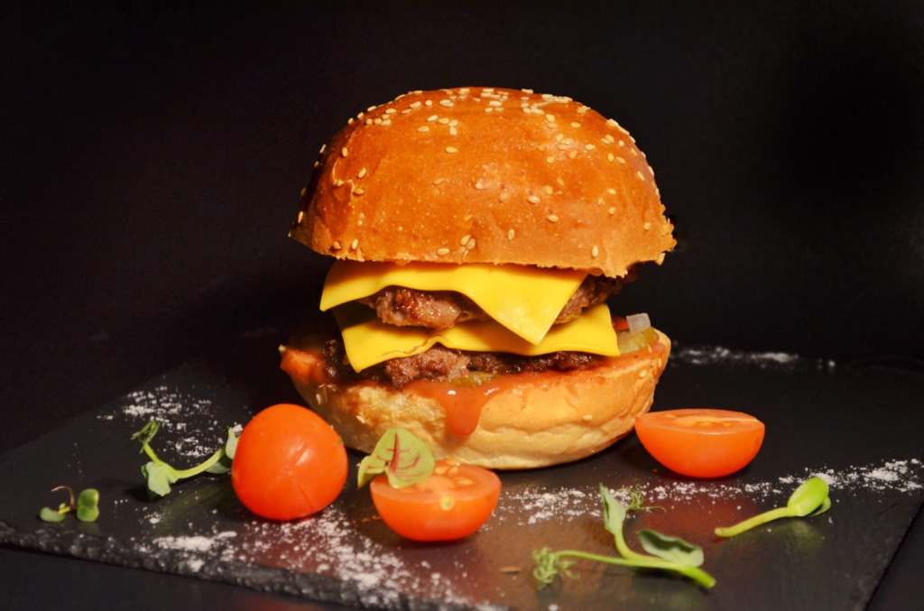 B-Double Cheese Burger. 