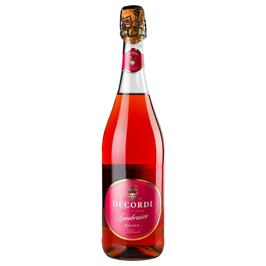 Вино ігристе Decordi Lambrusco Rosato Amabile напівсолодке  рожеве 750мл
